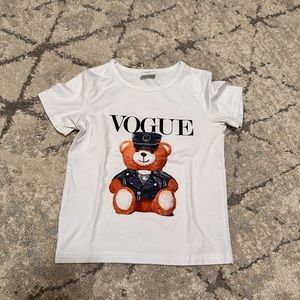 Girls “Vogue” teddy bear shirt